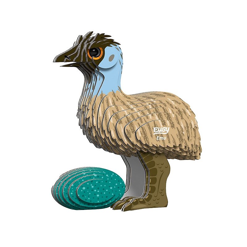 EUGY 3D Cardboard Puzzle - Emu Animal Collection DIY Bird Parent-Child Cute Birthday Gift