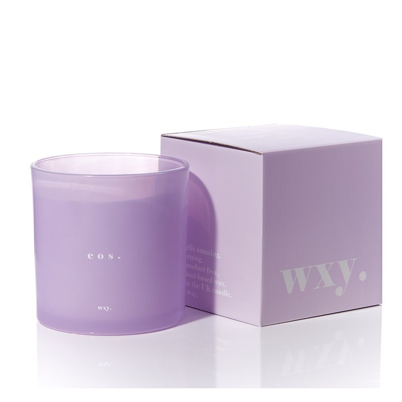 【英國 wxy】特大款經典蠟燭- eos. 鳶尾根 & 琥珀 /1500g - 香氛蠟燭/燭台 - 玻璃 粉紅色