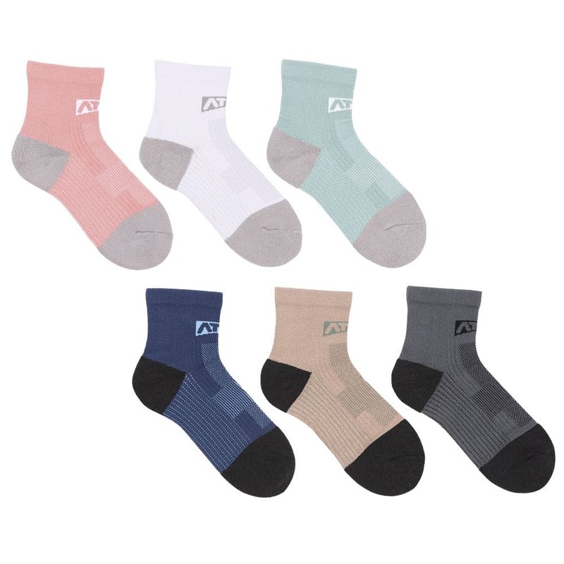 [ATTA] Arch Support Socks-Pink/Blue/Green/Grey/White/ Khaki - Socks - Other Materials White