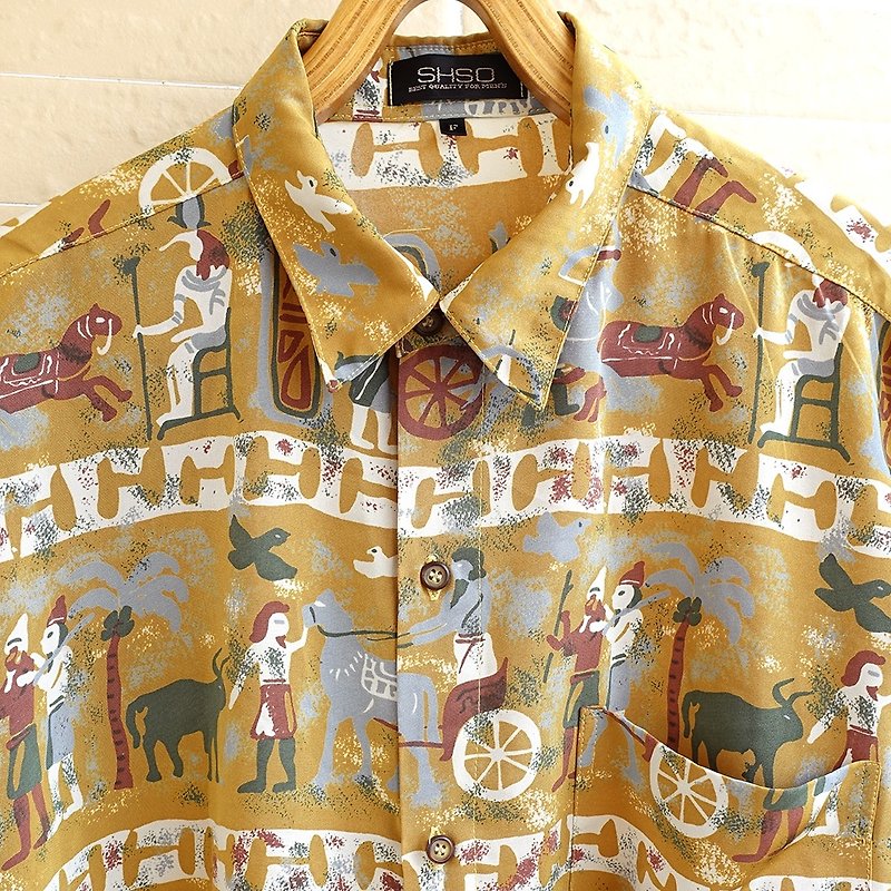 │Slowly│ Culture - Ancient Shirt │ vintage. Retro - Men's Shirts - Other Materials Multicolor