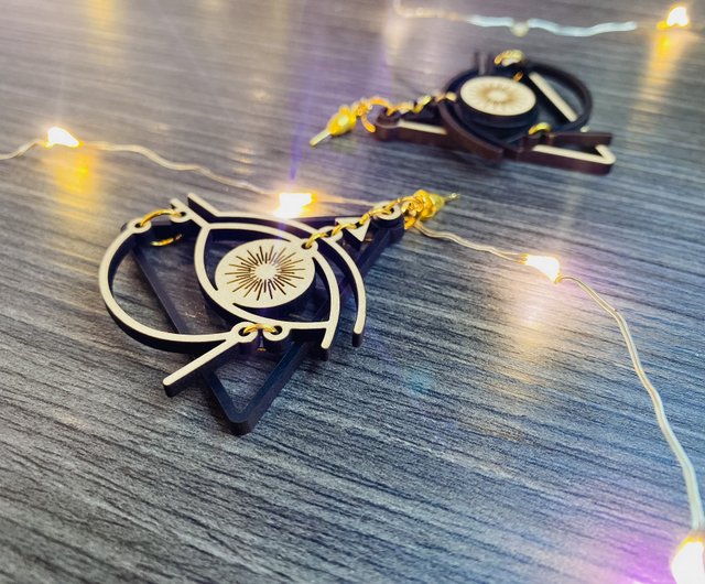 【LLOYD】[アラジン] エスニック アラジン14K Goldピアス ラーとヘルスのエジプト神眼】14Kゴールドピアス/樹脂製