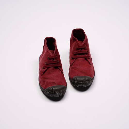 CIENTA 西班牙帆布鞋 西班牙帆布鞋 CIENTA U60777 82 暗紅色 黑底 洗舊 童鞋 Chukka