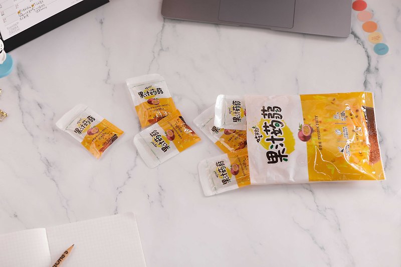 【Eat Fruit Seeds】Passion Fruit Juice Konjac 240g x 3 packs - Panna Cotta & Pudding - Other Materials Gold