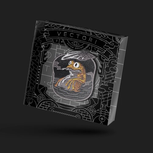 VECTOR "FROG" IRON-ON PATCH DESIGN