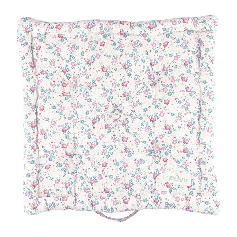【新品】丹麥GreenGate Allyna white 方形椅墊 50x50cm - 桌布/桌巾/餐墊 - 其他材質 