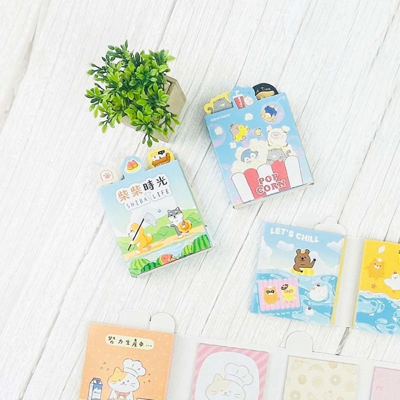 Chuyu 40-fold note paper/note pad/note book/tearable/note/creative note paper-120 sheets - สติกเกอร์ - กระดาษ หลากหลายสี