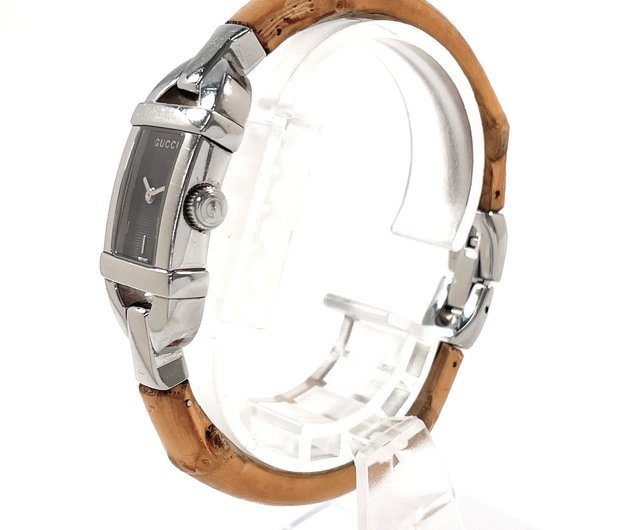 美品　GUCCI グッチ 6800L バンブーバングルウォッチ 日本直送 中古美品】グッチ GUCCI 腕時計 6800L バンブー