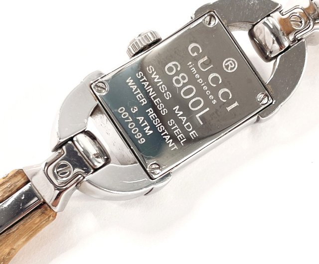 美品　GUCCI グッチ 6800L バンブーバングルウォッチ 日本直送 中古美品】グッチ GUCCI 腕時計 6800L バンブー