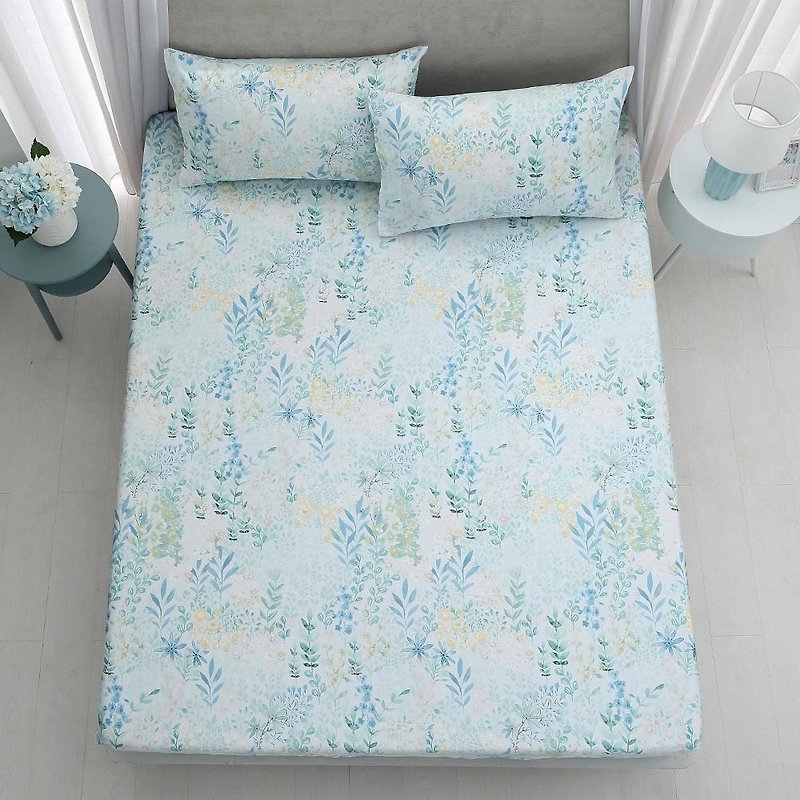 Hongyu 300 weave American cotton bed bag pillowcase set Lambert (single/double/large) - Bedding - Cotton & Hemp Green