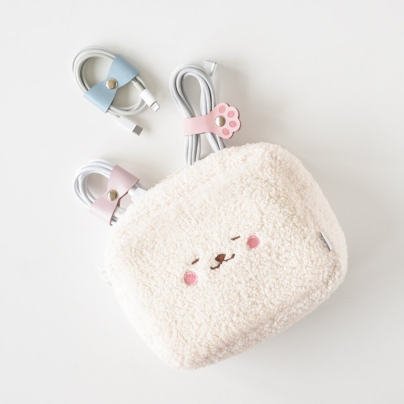 Maomao multi-purpose storage bag - Cream Bear - กระเป๋าเครื่องสำอาง - วัสดุอื่นๆ 