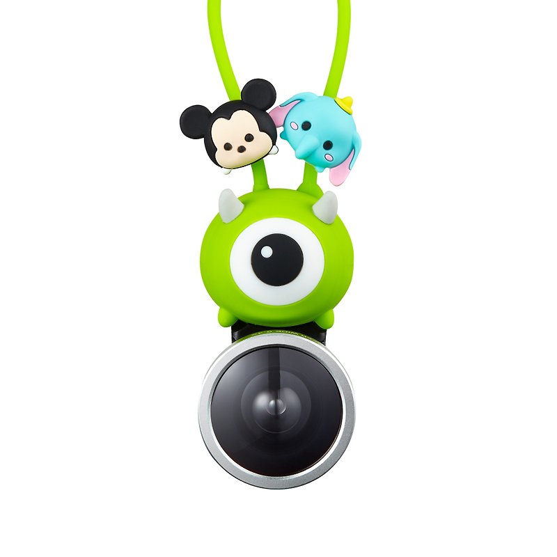 (原價599限時購)InfoThink迪士尼超廣角三合一手機鏡頭夾-大眼仔 - 科技小物 - 矽膠 綠色