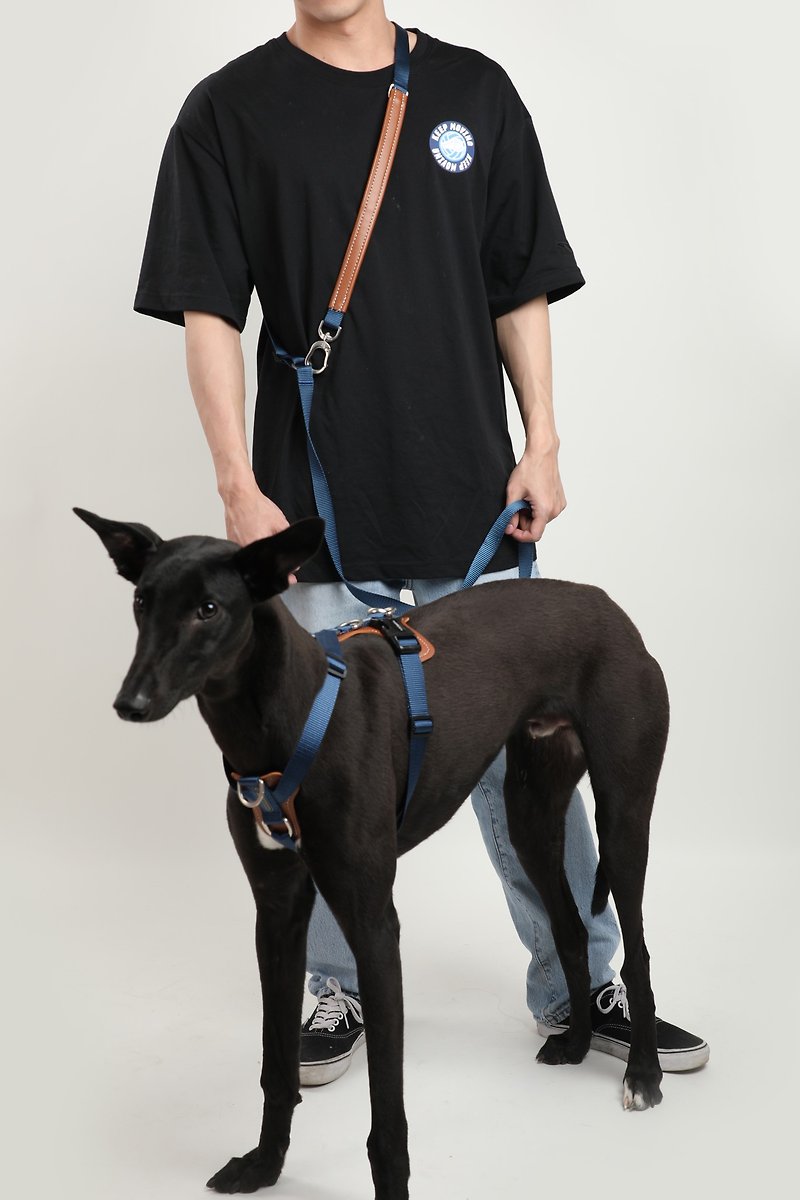 【HiDREAM】寵物外出工字型胸背  (雲山藍) - 項圈/牽繩 - 其他人造纖維 多色