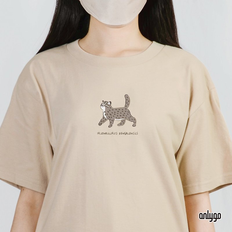 生態主題 T-shirt 瀕臨絕種動物衣服 / 石虎 (男女同款) - T 恤 - 棉．麻 