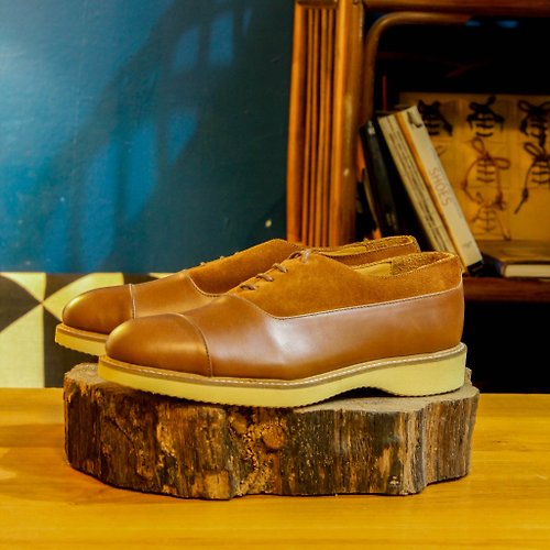 KAZUO CRAFT 【展示打樣品】純手工訂製 牛津鞋-OX03 棕 皮鞋 男 紳士鞋