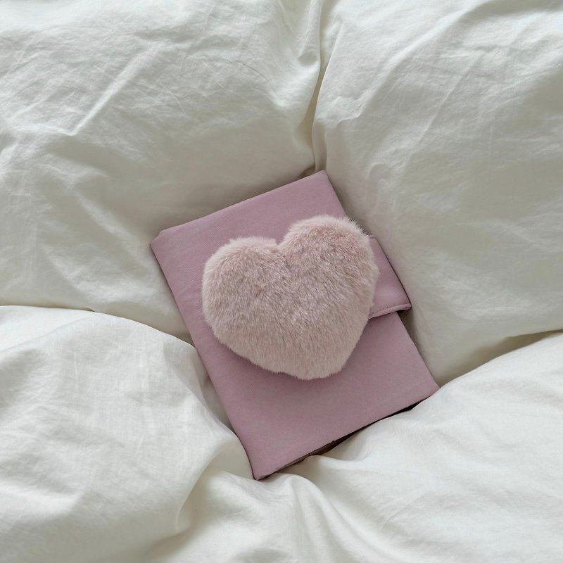 heart diary&binder (A6 size) / journal pink book cover bookbinder present - สมุดบันทึก/สมุดปฏิทิน - วัสดุอื่นๆ สึชมพู