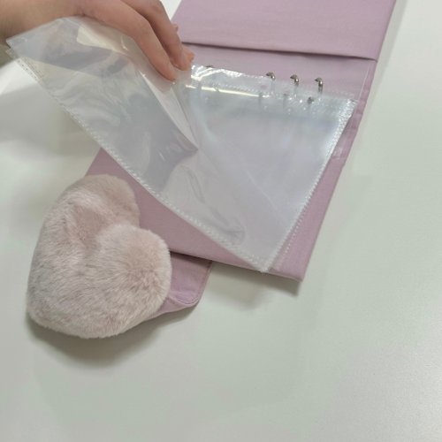 韓国 A6バインダー付き バインダーカバー ハート ブックカバー 貯金 ピンク ハートダイアリー＆バインダー（A6サイズ）/ジャーナルピンク