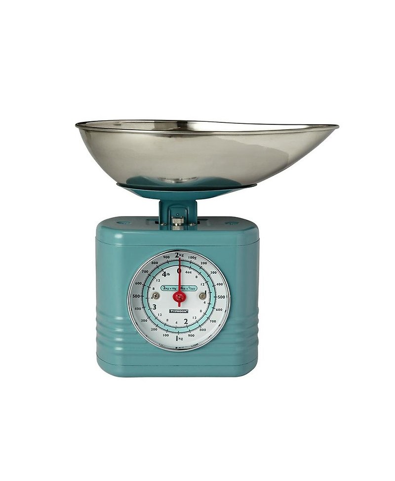 British Rayware industrial style retro streamlined 2 kg kitchen mechanical scale (sky blue) - Other - Other Metals Blue