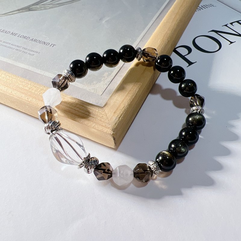 Citrine | Stone| White crystal | Customized bracelet - สร้อยข้อมือ - คริสตัล 