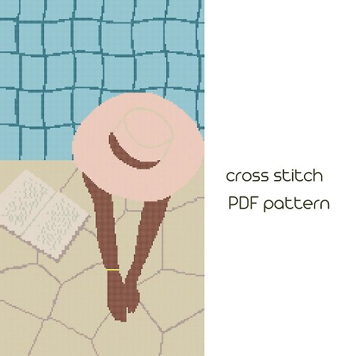NaraXstitch patterns 十字繡圖案 Pop Art cross stitch pattern, Modern cross stich, PDF Pattern /39/