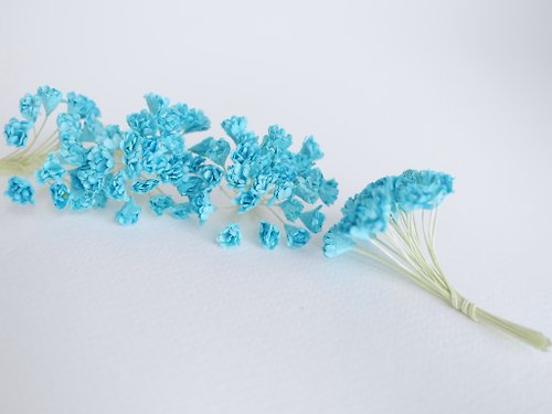 makemefrompaper Paper Flower, DIY 100 pieces gypsophila pollen 100 pieces, 0.8 cm. aqua color