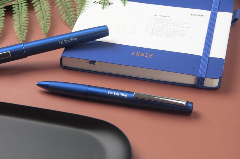 Global Taiwan Exclusive / LAMY Ballpoint Pen Gift Box / aion Eternal Series - Red Blue - ปากกา - อลูมิเนียมอัลลอยด์ สีน้ำเงิน