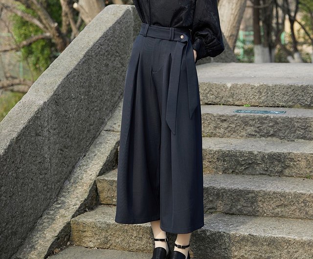 Small tall wide leg culottes 2024 spring new draping Small tall wide leg culottes 2024 spring new draping