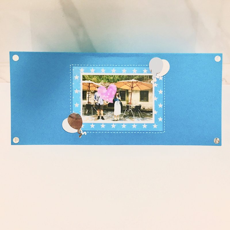 【客製款】小河童立體蛋糕萬用卡(下單前請討論) - 卡片/明信片 - 紙 藍色