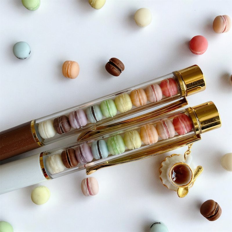 ballpoint pen / miniature macaroons - ปากกา - ดินเหนียว หลากหลายสี