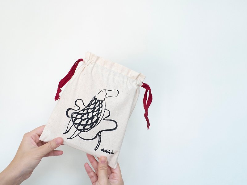 drawstring bag / Thumbelina  dodolulu - กระเป๋าเครื่องสำอาง - ผ้าฝ้าย/ผ้าลินิน 