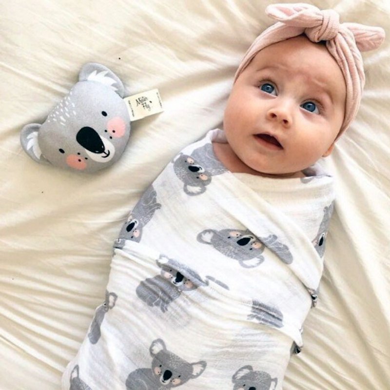 Mister Fly Multipurpose Baby Towel-Koala MFLY163 - Baby Gift Sets - Cotton & Hemp Gray