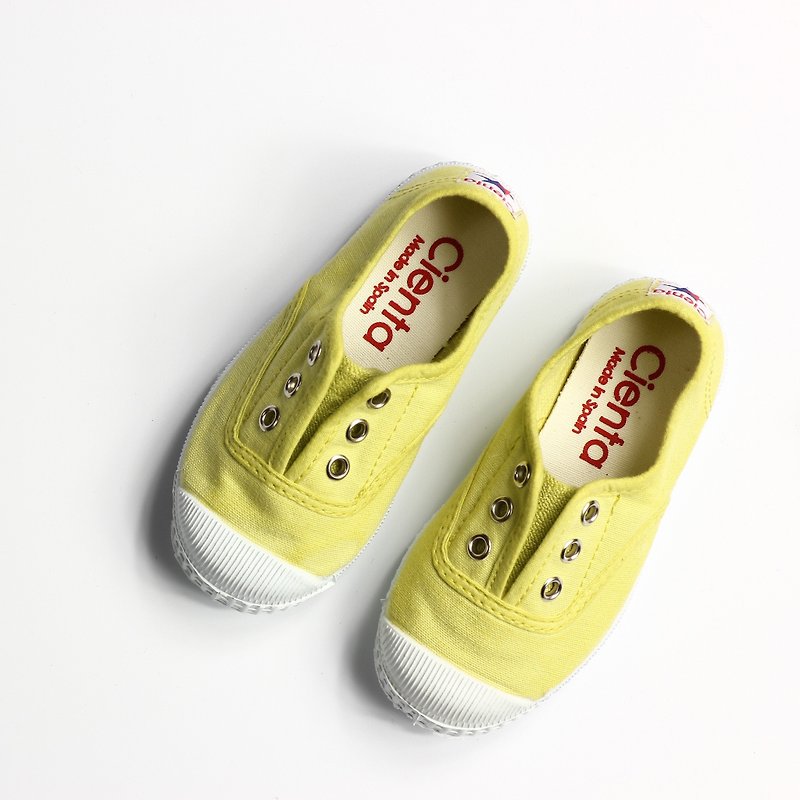 Spanish nationals canvas shoes shoes size CIENTA savory lemon yellow shoes 7099715 - Kids' Shoes - Cotton & Hemp Yellow
