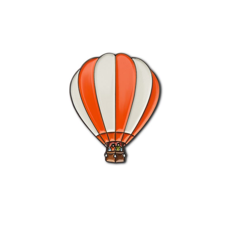 Enamel Pin Air Balloon - 徽章/別針 - 琺瑯 紅色