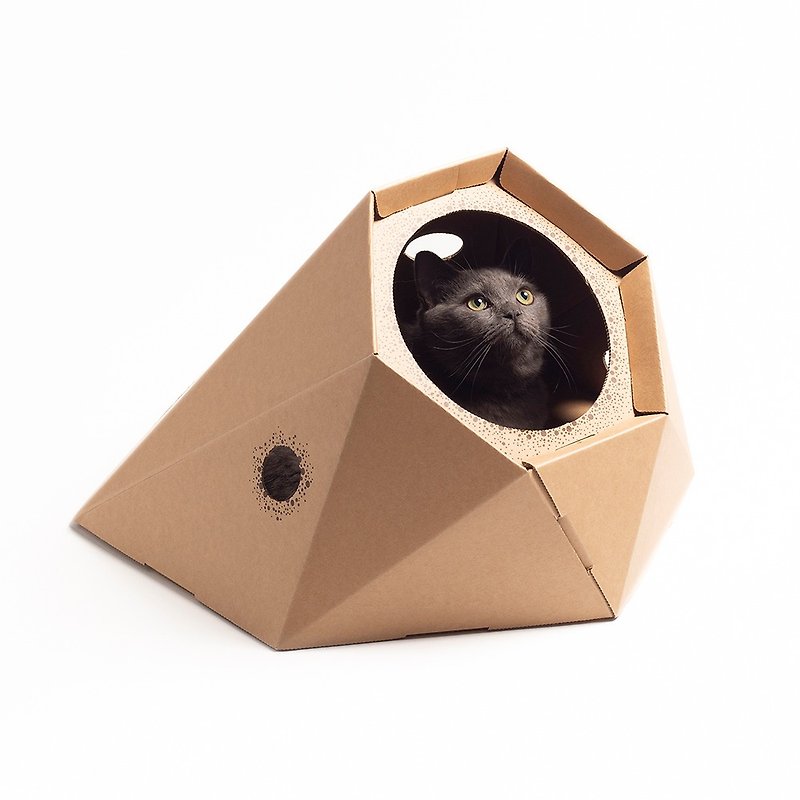 Barnacle藤壺紙製貓家具貓屋【內附抓板】 - 貓跳台/貓抓板 - 紙 卡其色