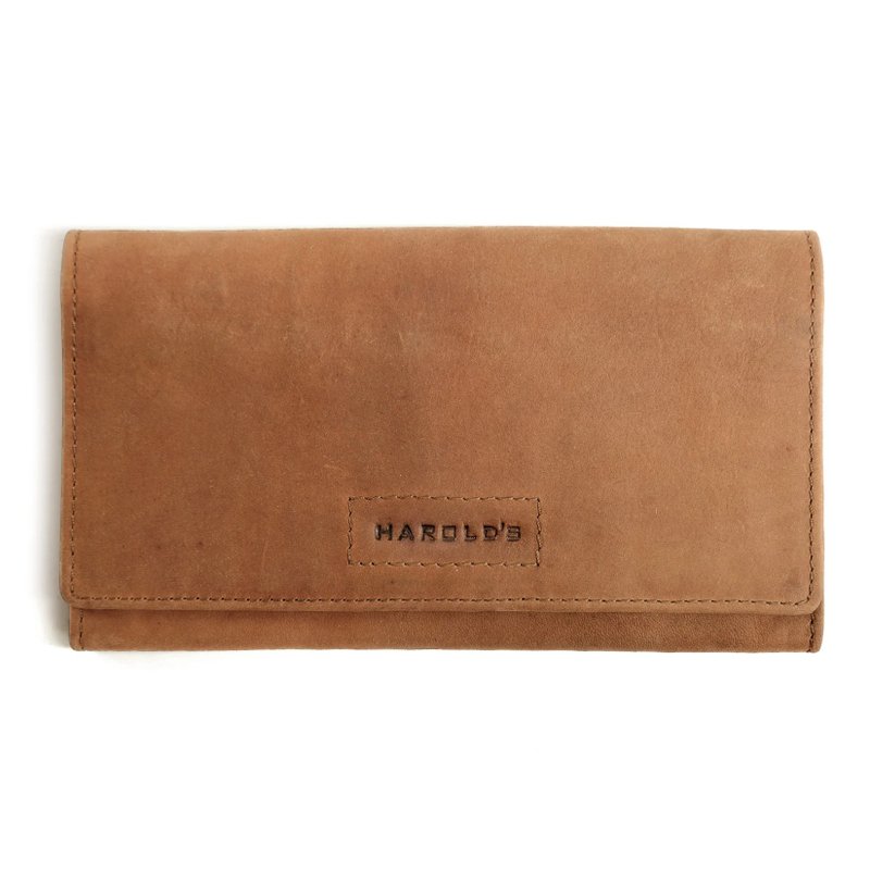 德國harolds Antic長夾 /原色/真皮/皮夾/錢包/手工製作 - 皮夾/長短夾/錢包 - 真皮 咖啡色
