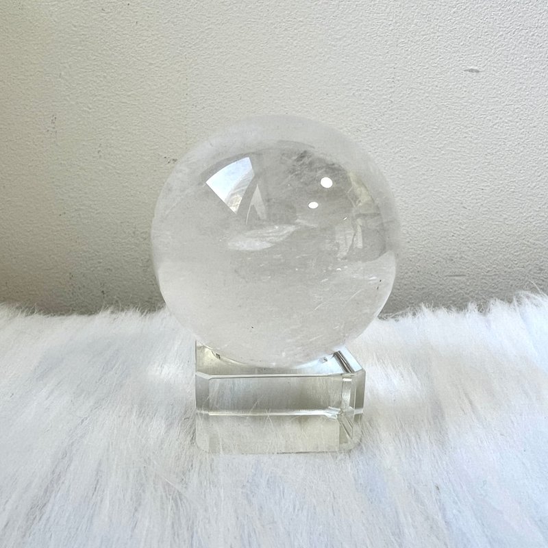 white crystal ball | crystal | crystal ball | crystal ornaments - ของวางตกแต่ง - คริสตัล สีใส