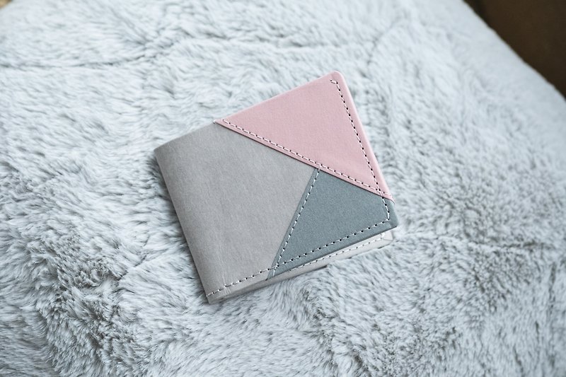 【ideasfromlife】 patchwork paper wallet (upgraded version) washable kraft paper - Wallets - Paper Gray