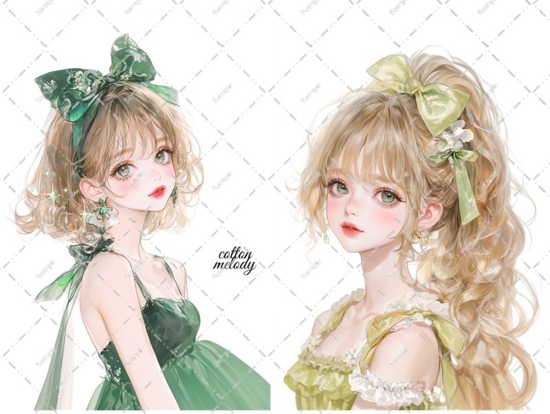 original sticker no.5833 人物ステッカー オリジナルステッカー 人物ステッカー 女の子ステッカー オリジナル人物ステッカー - 貼紙 - 紙 