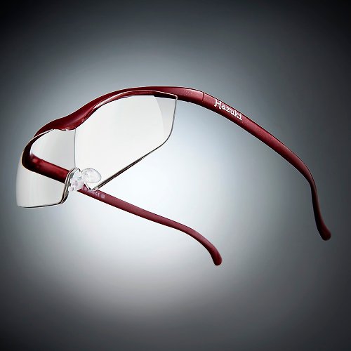 Hazuki 閱讀好物 日本Hazuki眼鏡式放大鏡1.6倍-大鏡片(紅)