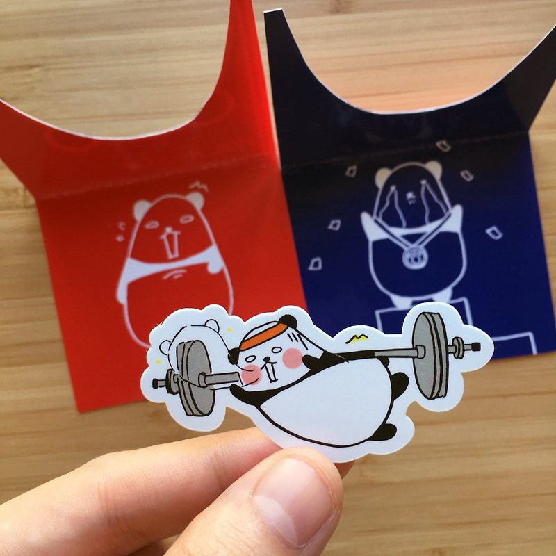 Come Sports Panda Sticker Set - สติกเกอร์ - กระดาษ หลากหลายสี