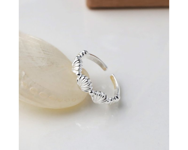 I shell I 925 sterling silver ring - แหวนทั่วไป - เงินแท้ สีเงิน