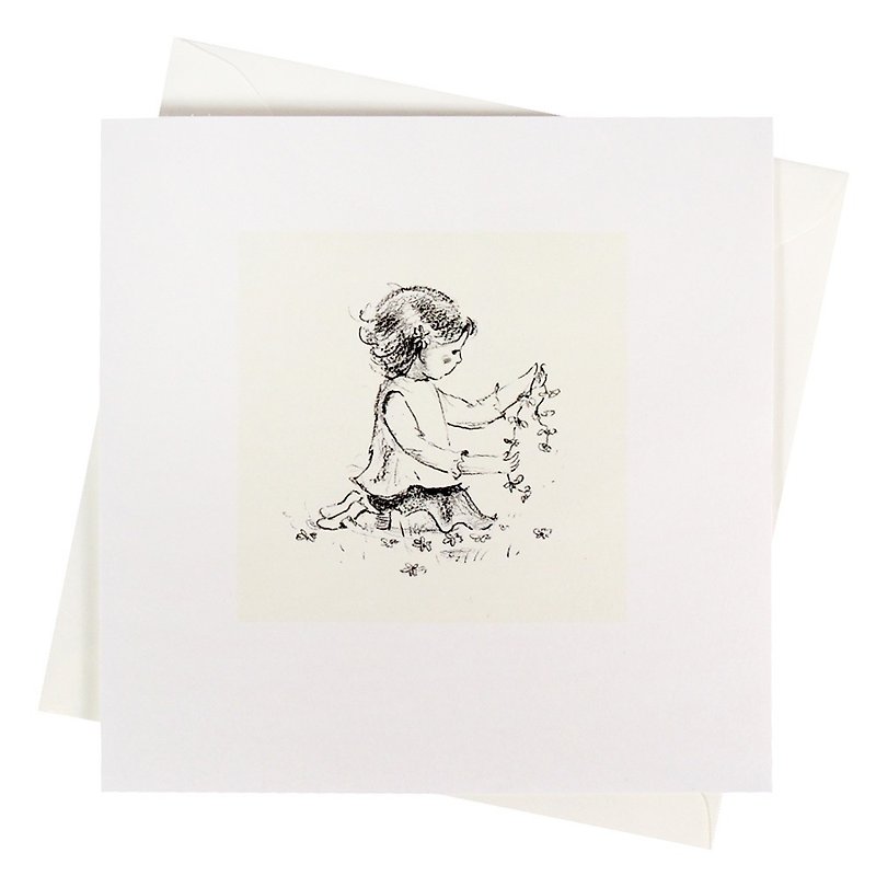 Art Gallery-Childhood Nostalgia-Little Girl【Hallmark-Card Multi-purpose】 - Cards & Postcards - Paper White