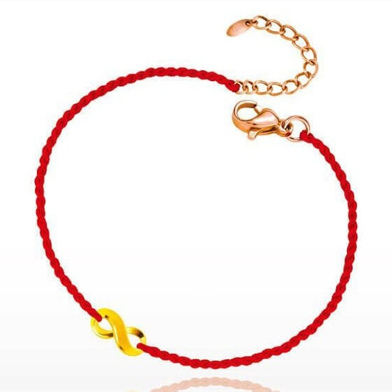 【Asian Gold Jewelry】True Love Password- Unlimited- Hard Gold Braided Bracelet:: Solid Gold 9999 - Bracelets - 24K Gold 