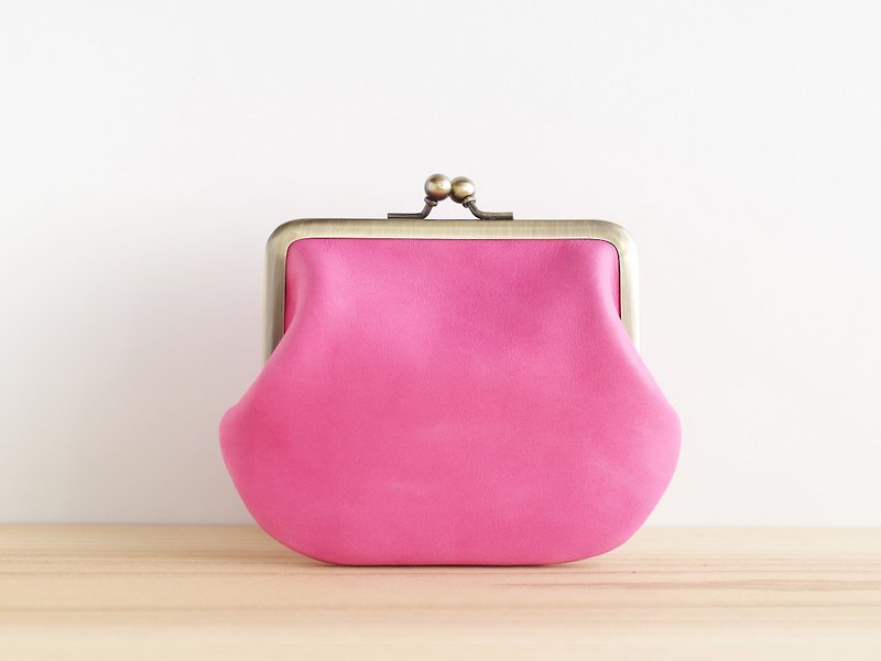 Square snap lock leather purse Pink - 財布 - 革 ピンク