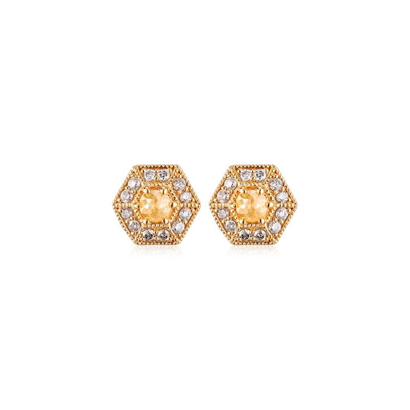 Arte Vitta Galaxy Abella Diamond Earrings - ต่างหู - เครื่องประดับ สีเหลือง