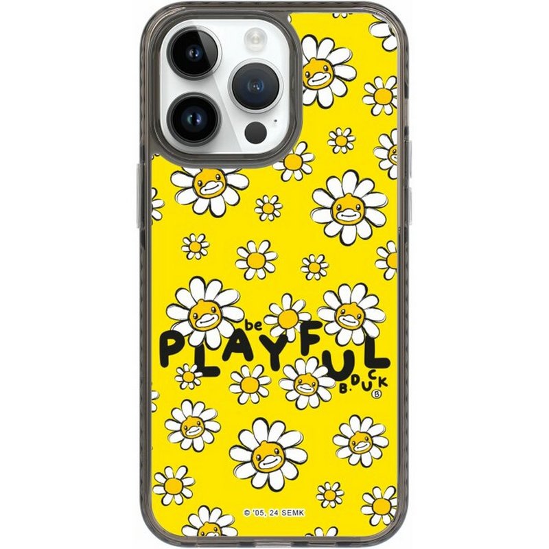 B.Duck Yellow Flowers Patte iPhone16Samsungs24GoldenCase/Mirror Case/Hybrid Plus - เคส/ซองมือถือ - พลาสติก หลากหลายสี