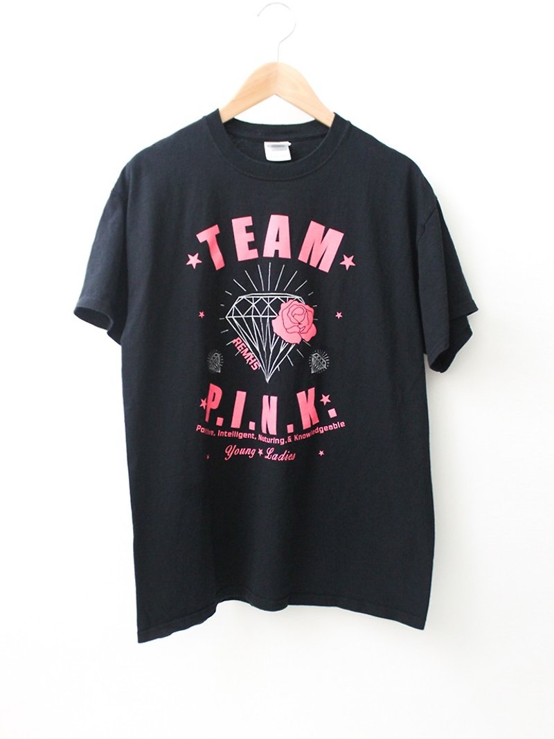 [RE0819S45] summer American neutral American black cotton university T shirt - เสื้อฮู้ด - ผ้าฝ้าย/ผ้าลินิน สีดำ