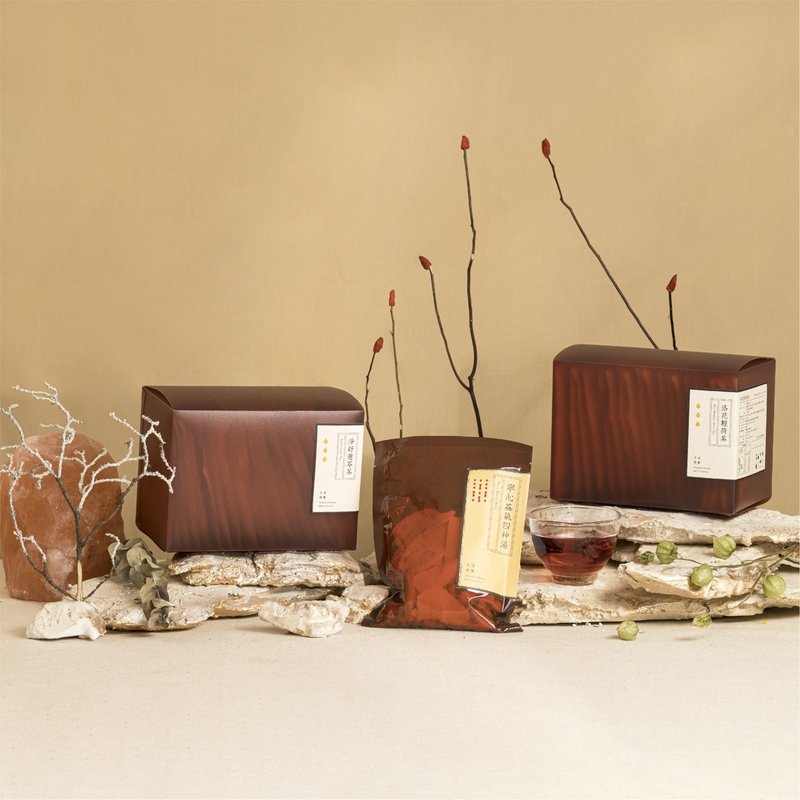 【漢藝師推薦】體感45日清爽組 | 養生茶 輕濕 洛神花茶 四神湯 - 茶葉/茶包 - 新鮮食材 咖啡色