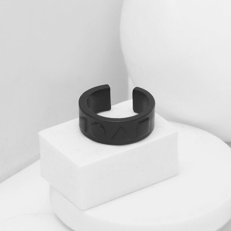 Recovery Four Shape Ring (Fog Black) - General Rings - Other Metals Black