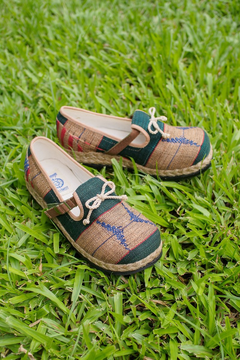 "NAGA CORAL" Eco Shoes - อื่นๆ - ผ้าฝ้าย/ผ้าลินิน สีน้ำเงิน