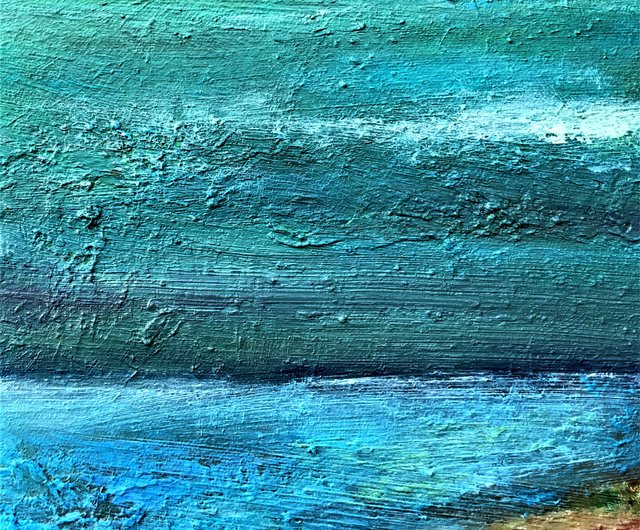 手作りの油絵海辺のフリーハンギング絵画壁画装飾絵画癒しの絵画背景壁画ヨーロッパの油絵 ショップ 獨創堂 ポスター 絵 Pinkoi